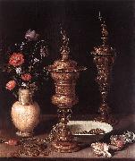 PEETERS, Clara Still-Life with Flowers and Goblets a USA oil painting reproduction